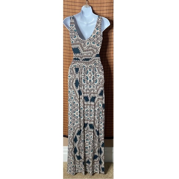 Anthropologie Maeve Jantina Maxi Dress XS Sleeveless Pockets Slim Silhouette - Picture 4 of 15